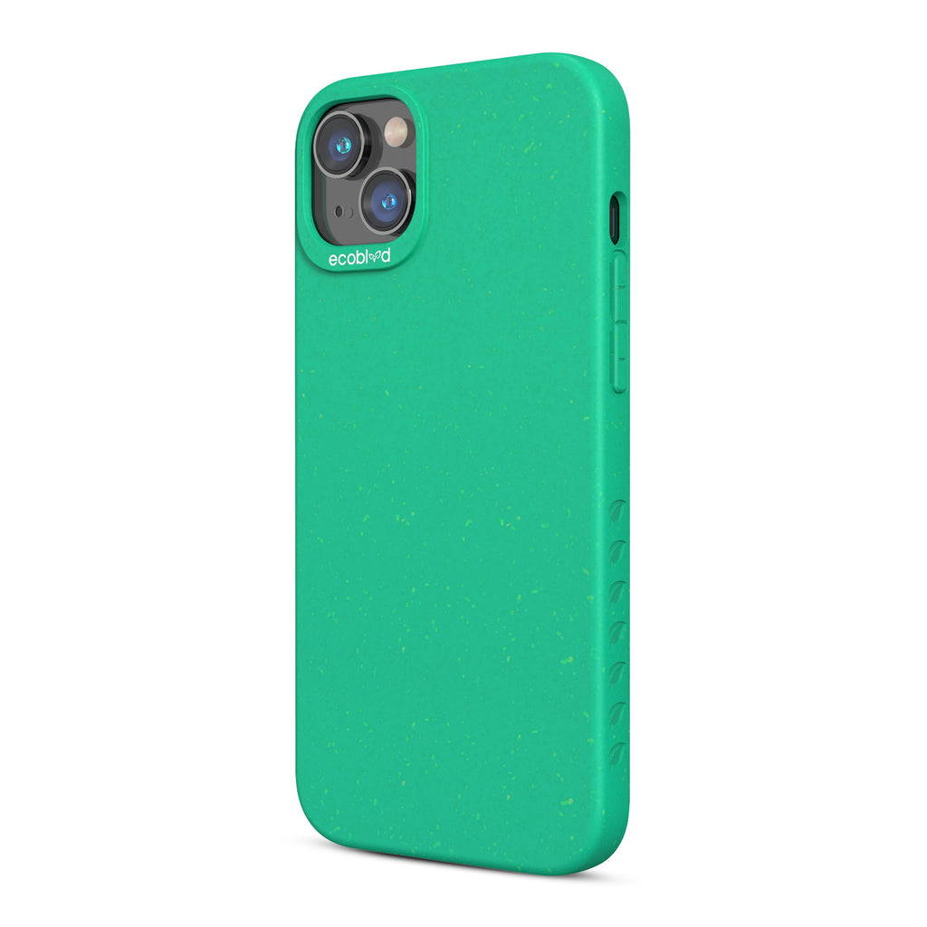 Right-Side View Of Green Eco-Friendly iPhone 14 Plus Case - Compostable Sequoia Collection