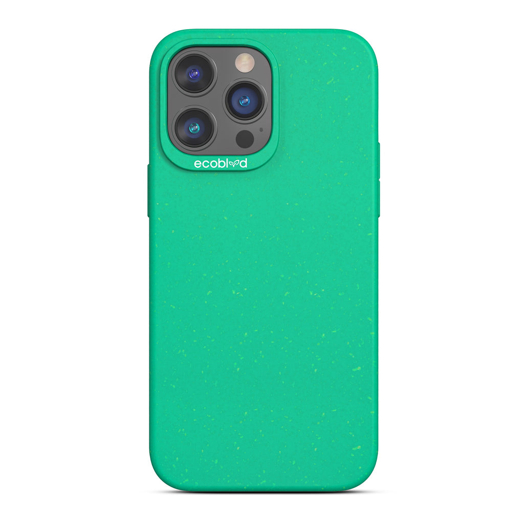 Sequoia Collection - Green Eco-Friendly iPhone 14 Pro Case With A Solid Back - Raised Camera Ring & Bezel Edges - Compostable