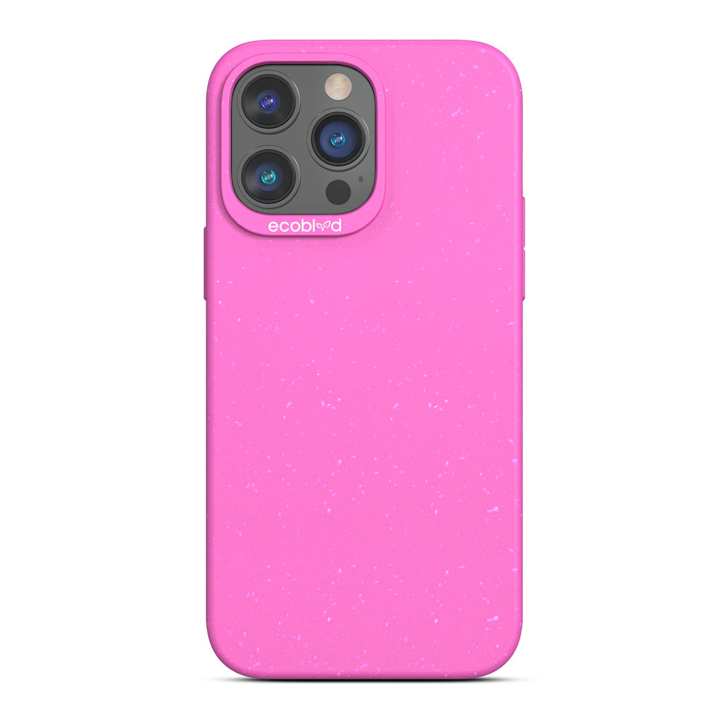 Sequoia Collection - Pink Eco-Friendly iPhone 14 Pro Case With A Solid Back - Raised Camera Ring & Bezel Edges - Compostable