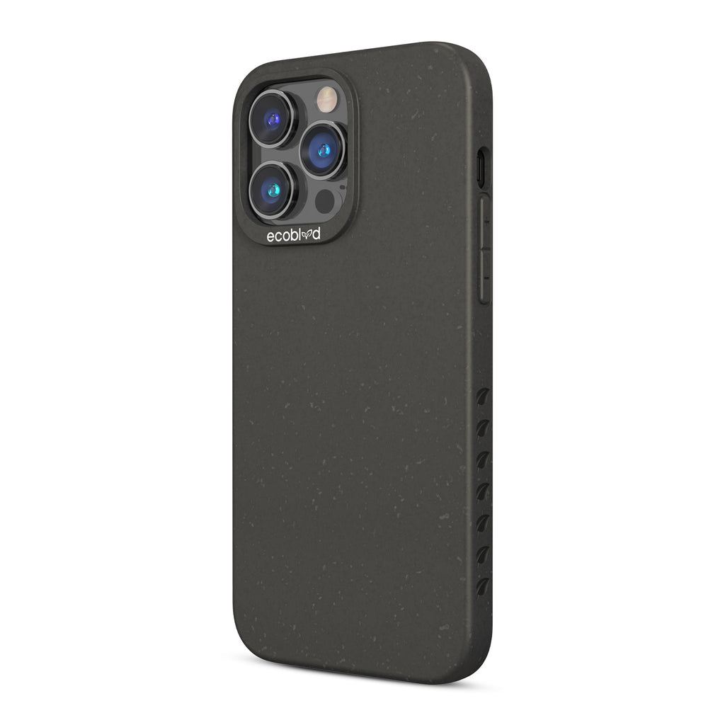 Right-Side View Of Black Eco-Friendly iPhone 14 Pro Max Case - Compostable Sequoia Collection